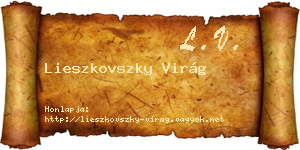 Lieszkovszky Virág névjegykártya